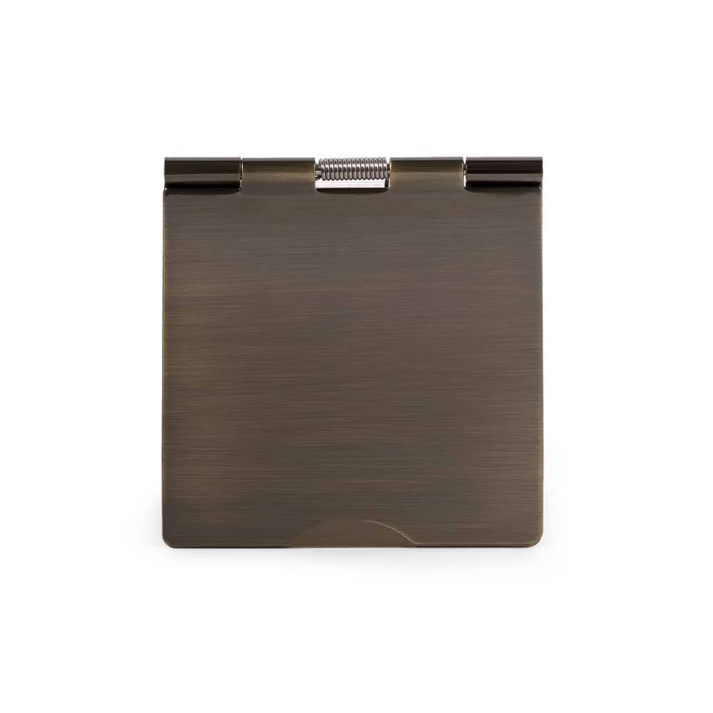 The Charterhouse Collection 13A 1Gang Euromod Floor Socket Blk Ins Antique Brass