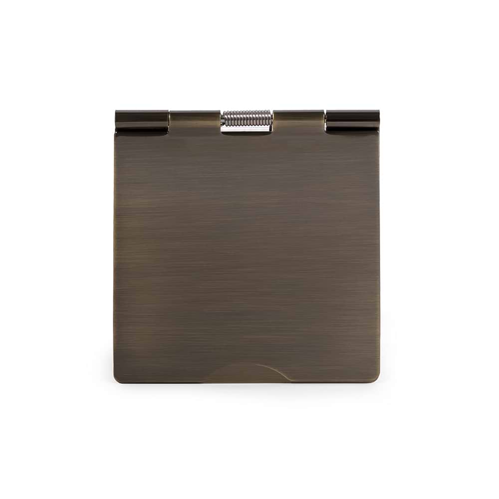 The Charterhouse Collection 5 Amp Floor Socket 1Gang Euromod Blk Ins Antique Brass