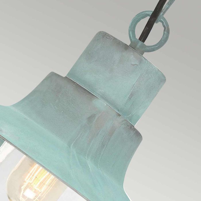 Sheldon 1 Light Chain Lantern - Verdigris