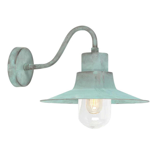 Sheldon 1 light Wall Lantern – Verdigris