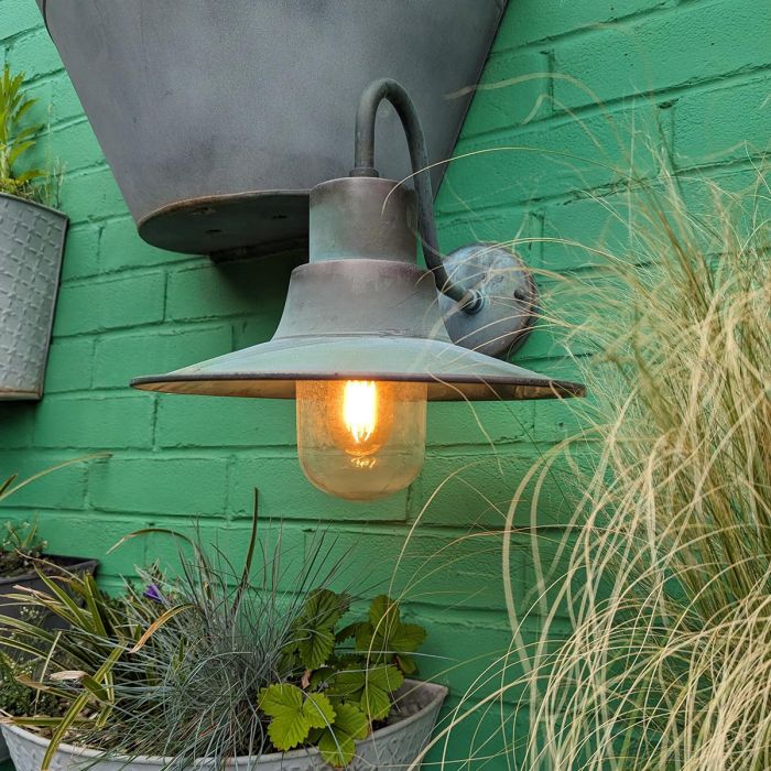 Sheldon 1 Light Wall Lantern - Verdigris