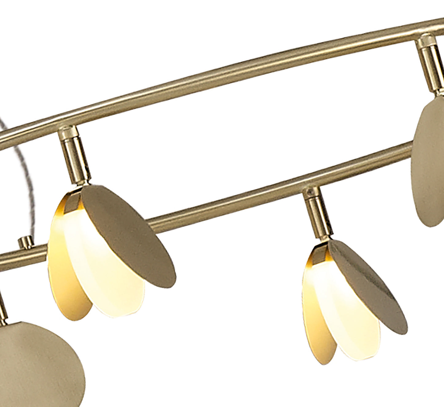 Shell 8 Light Pendant, Round, 40W LED, 3000K, 2120lm, Gold, 3yrs Warranty by Mantra