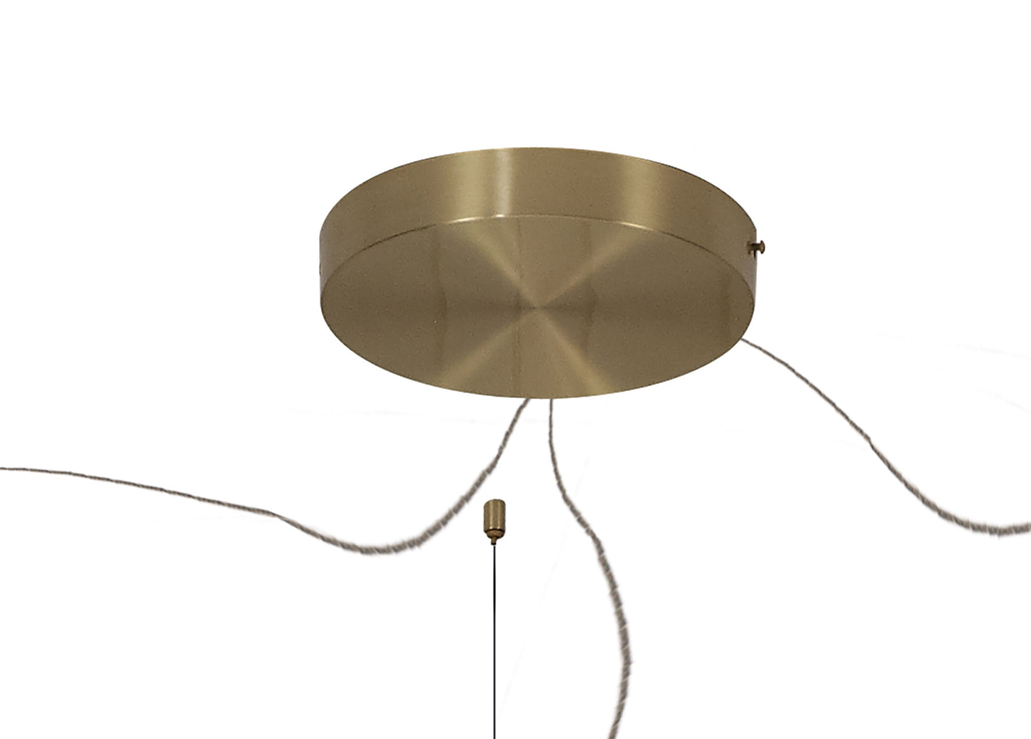 Shell 12+8+4 Light Pendant, Round, 120W LED, 3000K, 6360lm, Gold, 3yrs Warranty by Mantra