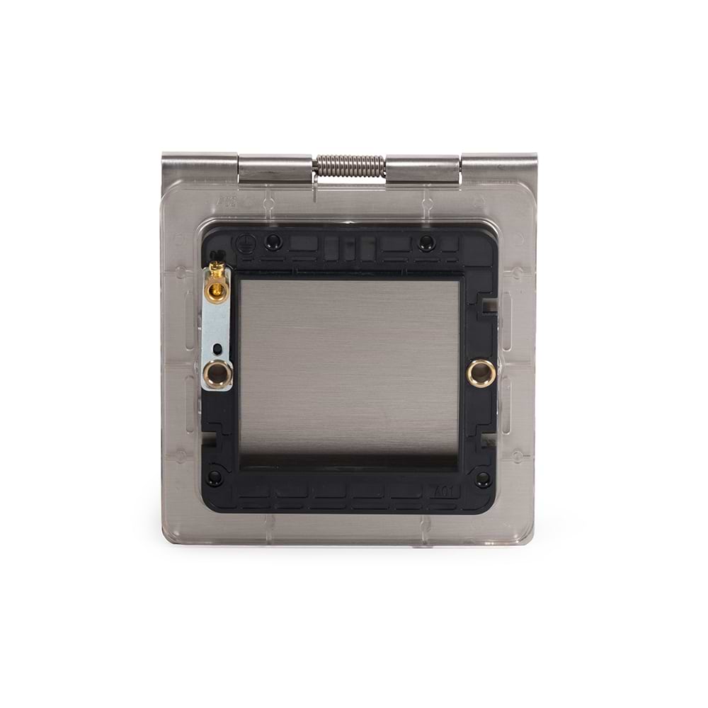 The Lombard Collection Brushed Chrome Black Insert 2 x25mm EM-Euro Module Floor Plate