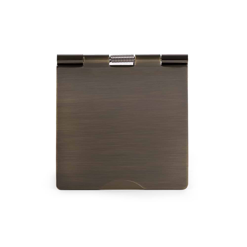 The Charterhouse Collection 13A 1 Gang Floor Socket Blk Ins  Antique Brass