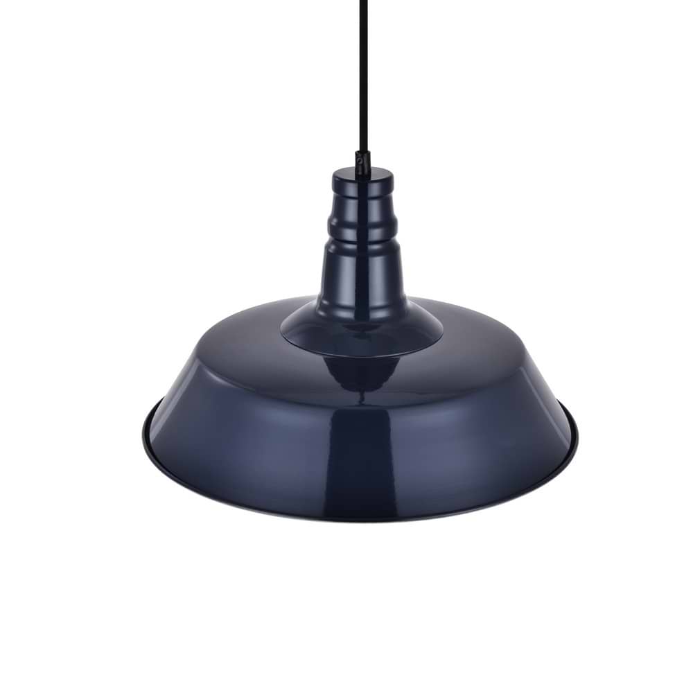 Argyll Industrial Pendant Light in Squid Ink Blue