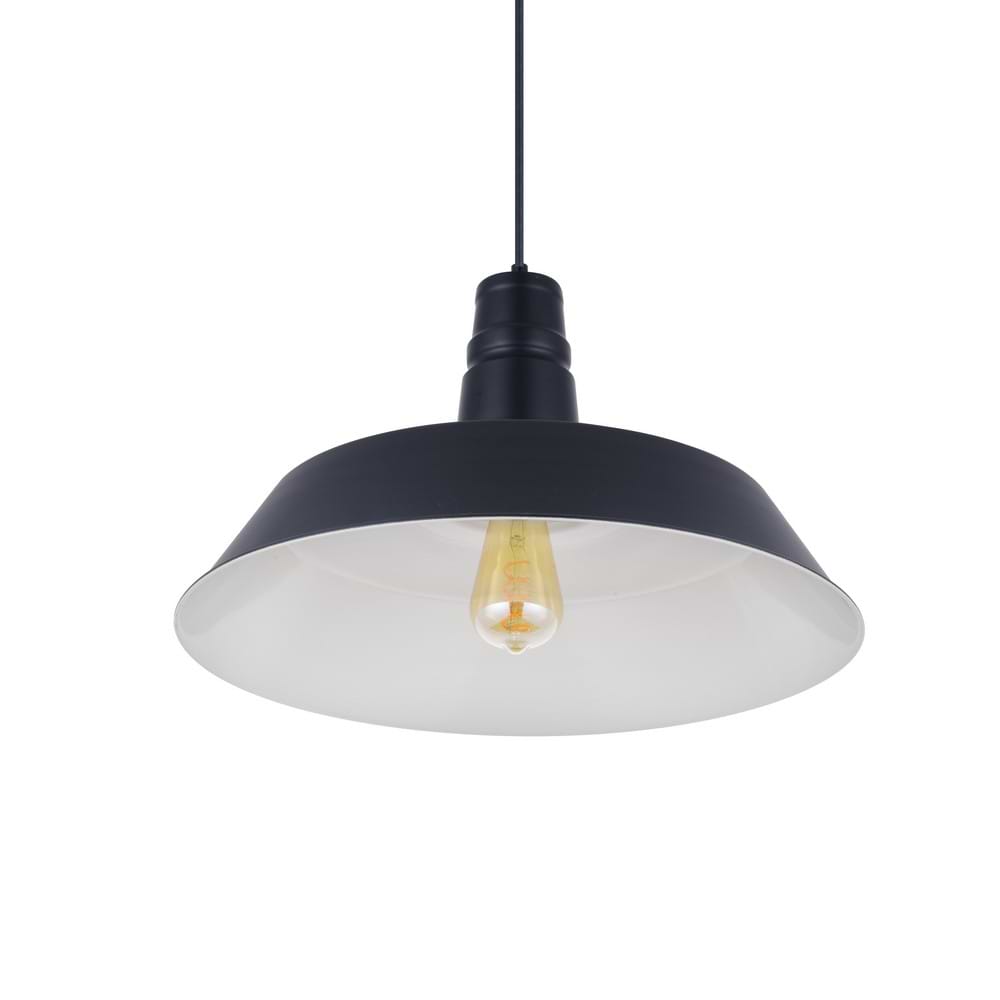 Argyll Industrial Pendant Light in Matt Black