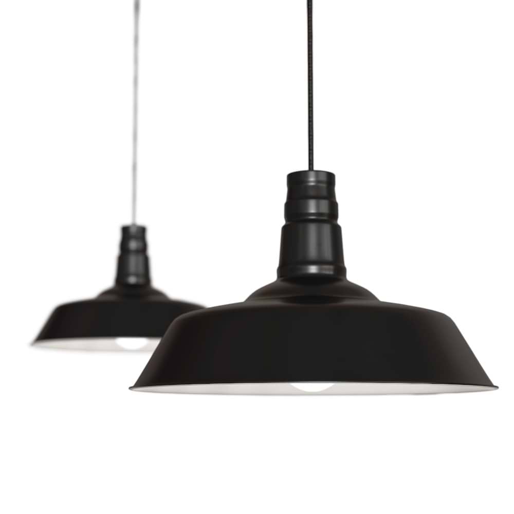 Argyll Industrial Pendant Light in Matt Black