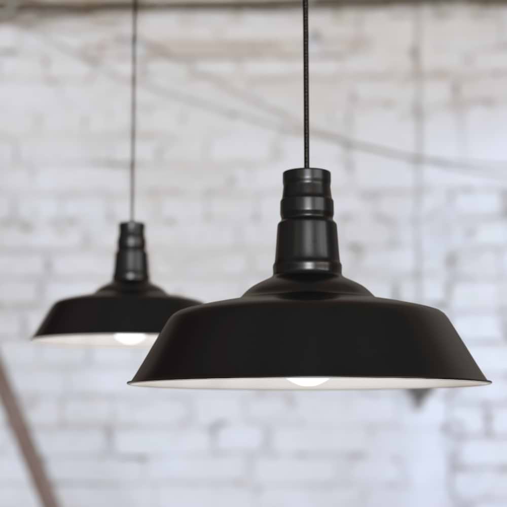 Argyll Industrial Pendant Light in Matt Black