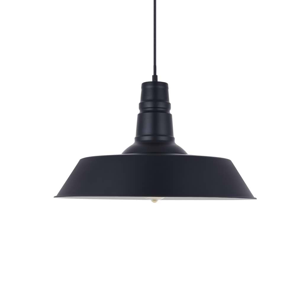 Argyll Industrial Pendant Light in Matt Black