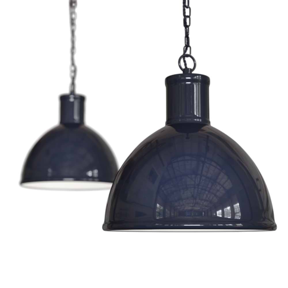Wardour Industrial Bay Pendant Squid Ink Blue - Soho Lighting