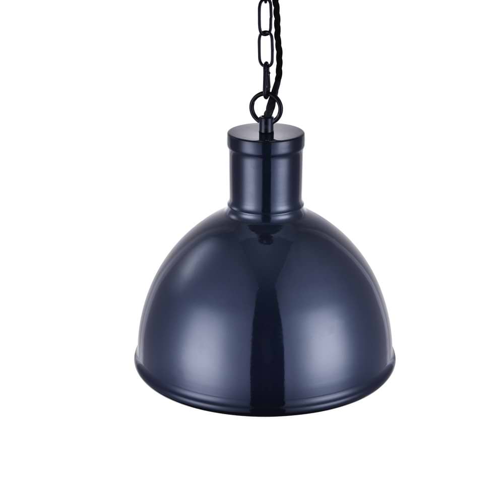 Wardour Industrial Bay Pendant Squid Ink Blue - Soho Lighting