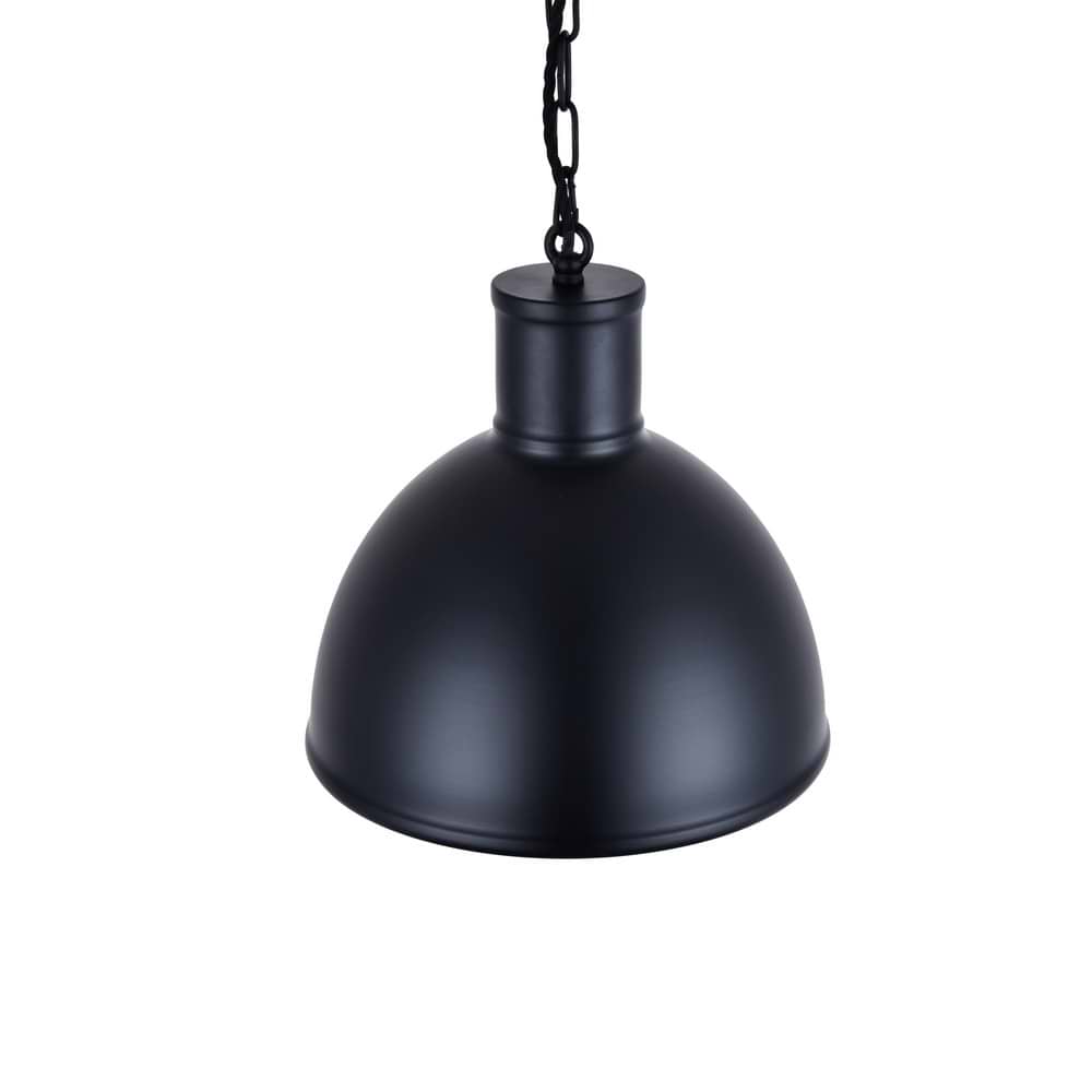Wardour Industrial Bay Pendant Light Matt Black - Soho Lighting