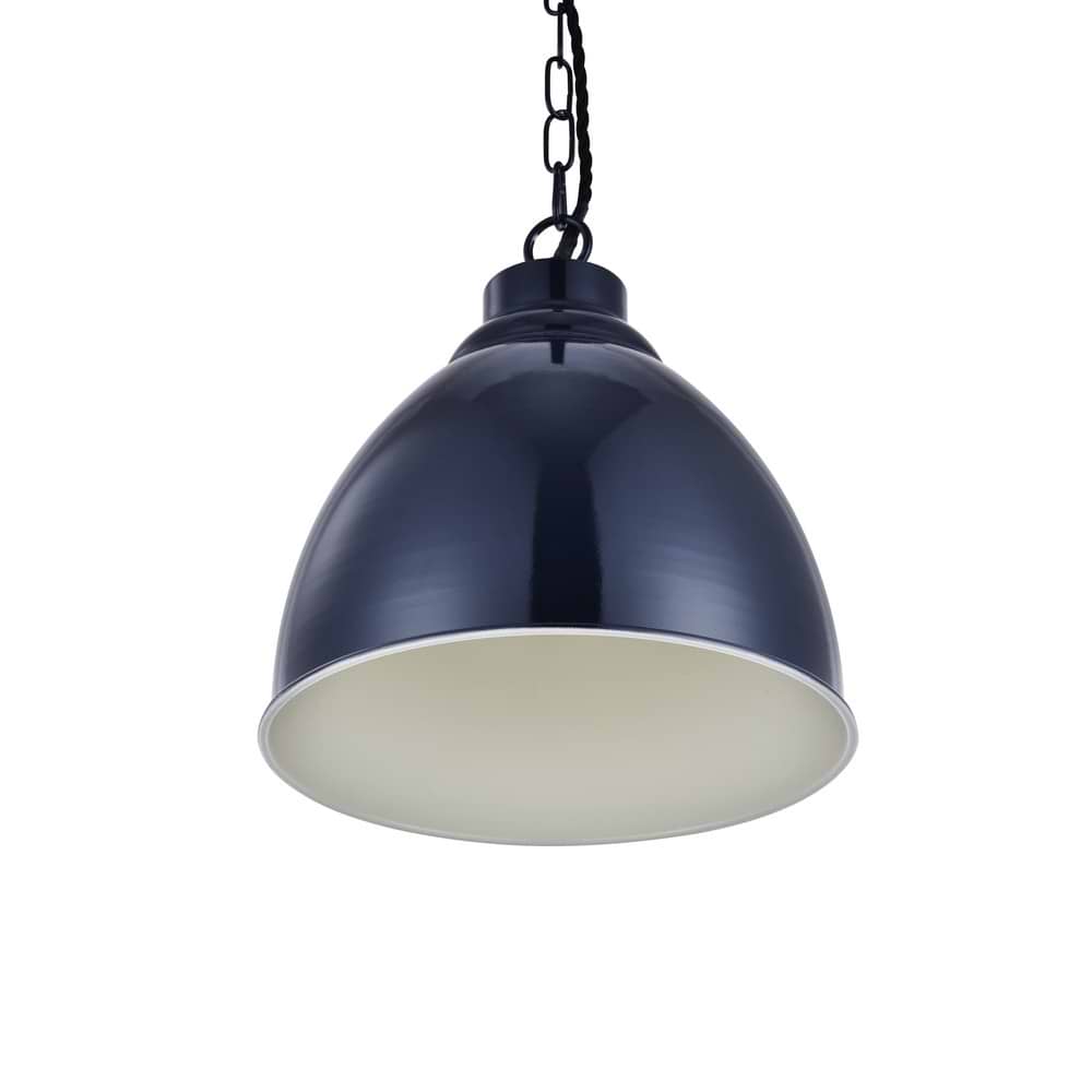 Oxford Vintage Pendant Light in Squid Ink Blue