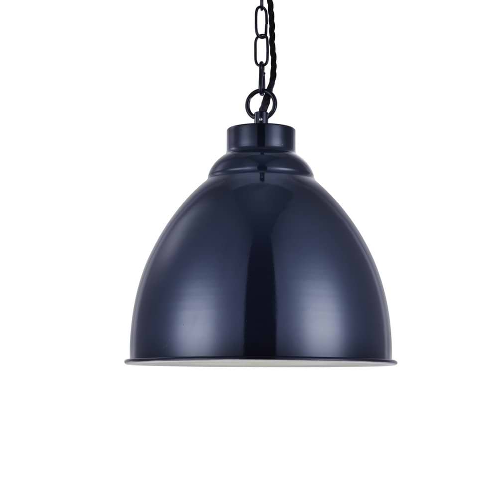 Oxford Vintage Pendant Light in Squid Ink Blue