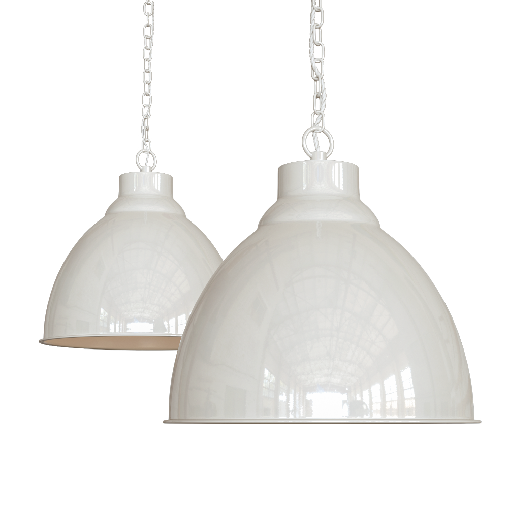 Oxford Vintage Pendant Light in Clay White