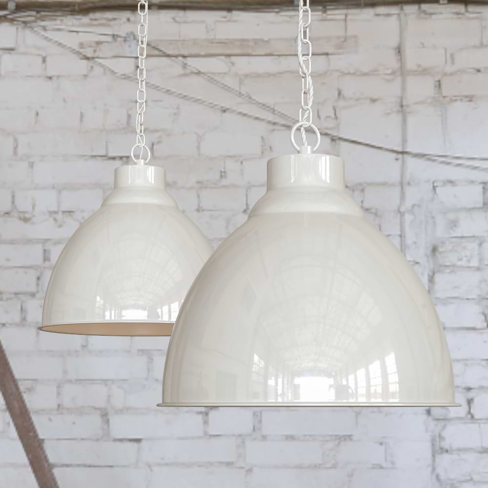 Oxford Vintage Pendant Light in Clay White