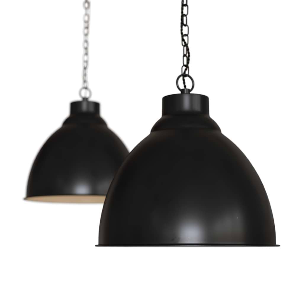 Oxford Vintage Pendant Light in Matt Black