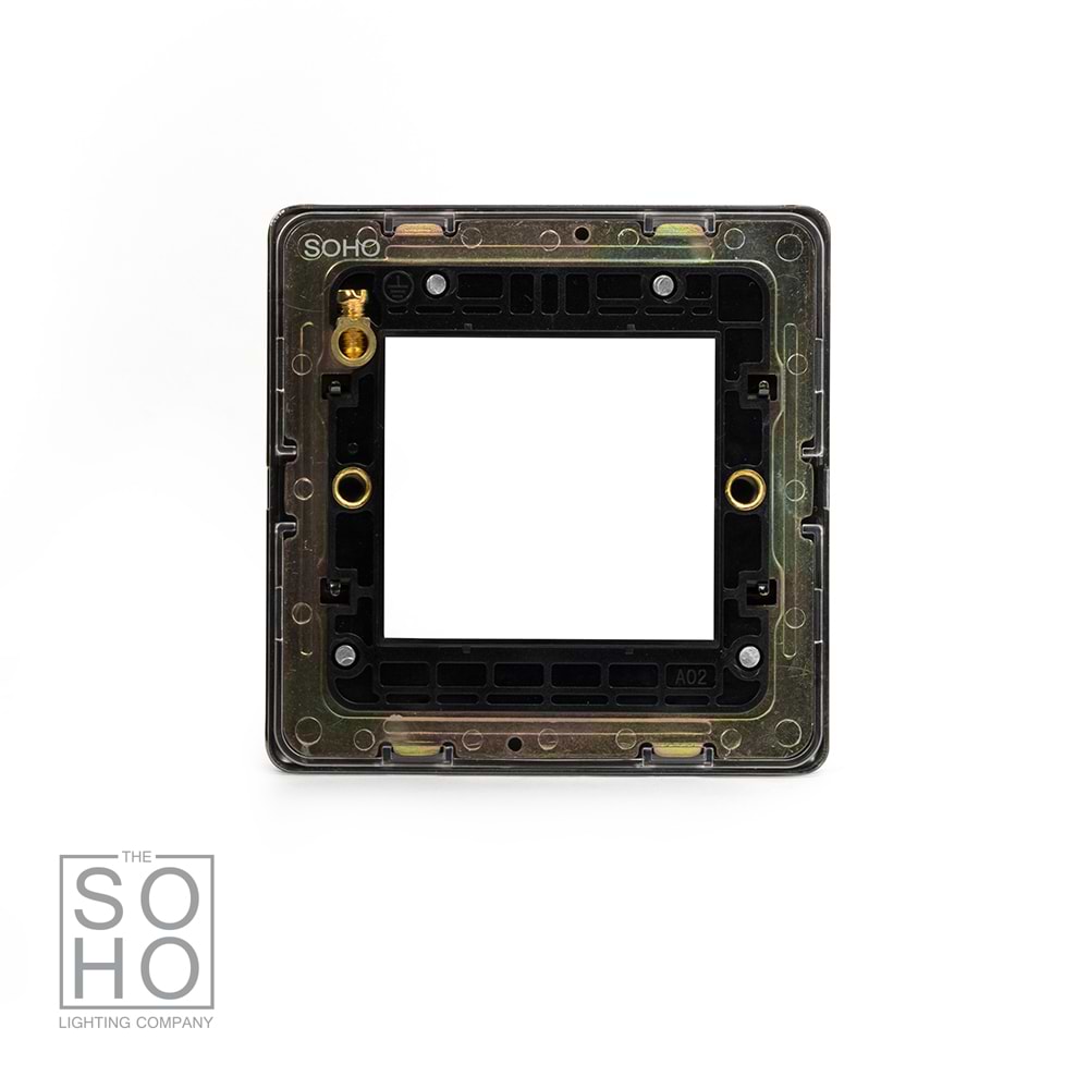 The Charterhouse Collection 2 x25mm EM-Euro Module Faceplate Antique Brass