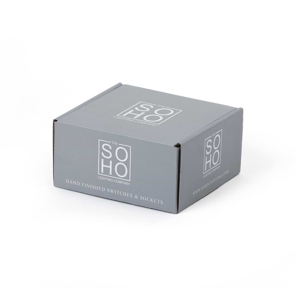 The Finsbury Collection Polished Chrome 20A 1 Gang Double Pole Switch With Neon Wht Ins Screwless
