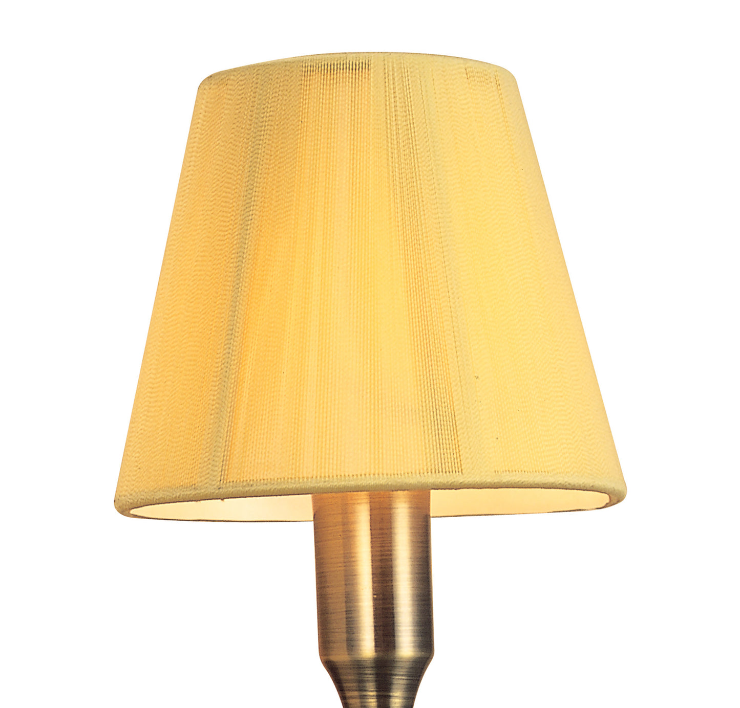 Siena Wall Lamp Switched 1 Light E14, Antique Brass With Amber Cream Shade And Amber Crystal by Mantra