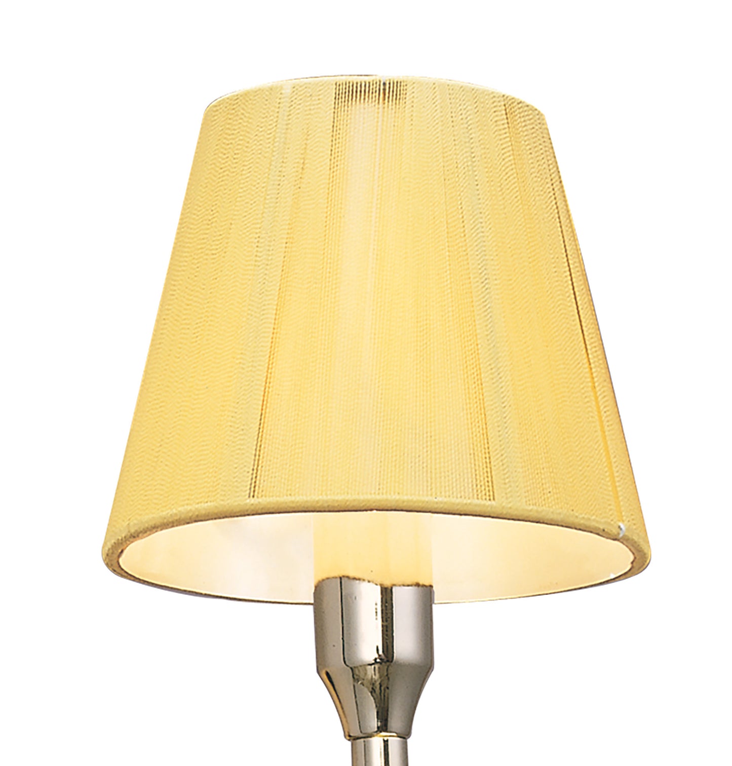 Siena Wall Lamp Switched 1 Light E14, Polished Brass With Amber Cream Shade And Clear Crystal by Mantra