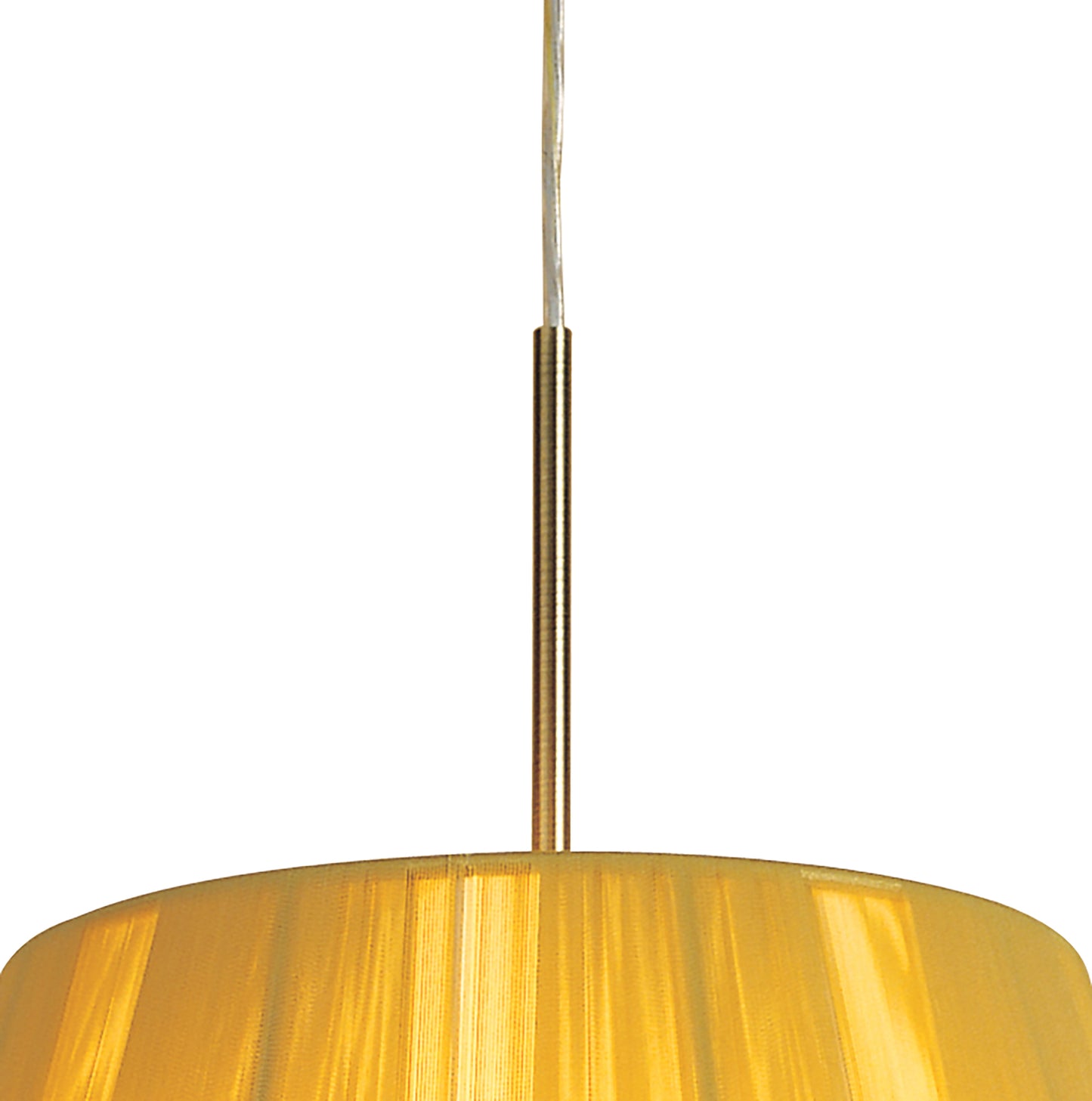 Siena Pendant Round 1 Light E27, Antique Brass With Amber Cream Shade And Amber Crystal by Mantra