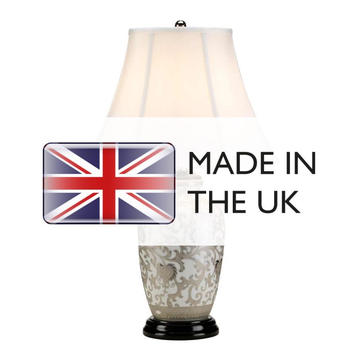 Silver Thistle 1 Light Table Lamp - White and Silver