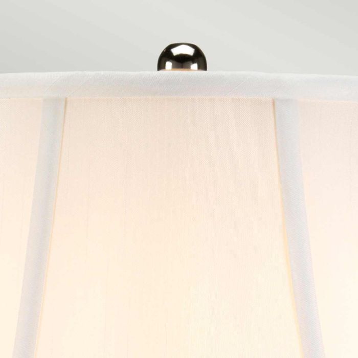 Silver Thistle 1 Light Table Lamp - White and Silver