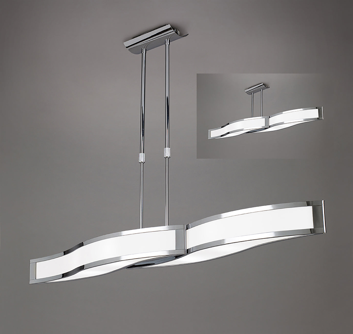 Sintesys Linear Telescopic Convertible To Semi Flush E27 4 Light E27 - M0666, CFL Lamps INCLUDED by Mantra