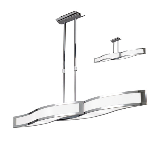 Sintesys Linear Telescopic Convertible To Semi Flush E27 4 Light E27 - M0666, CFL Lamps INCLUDED by Mantra