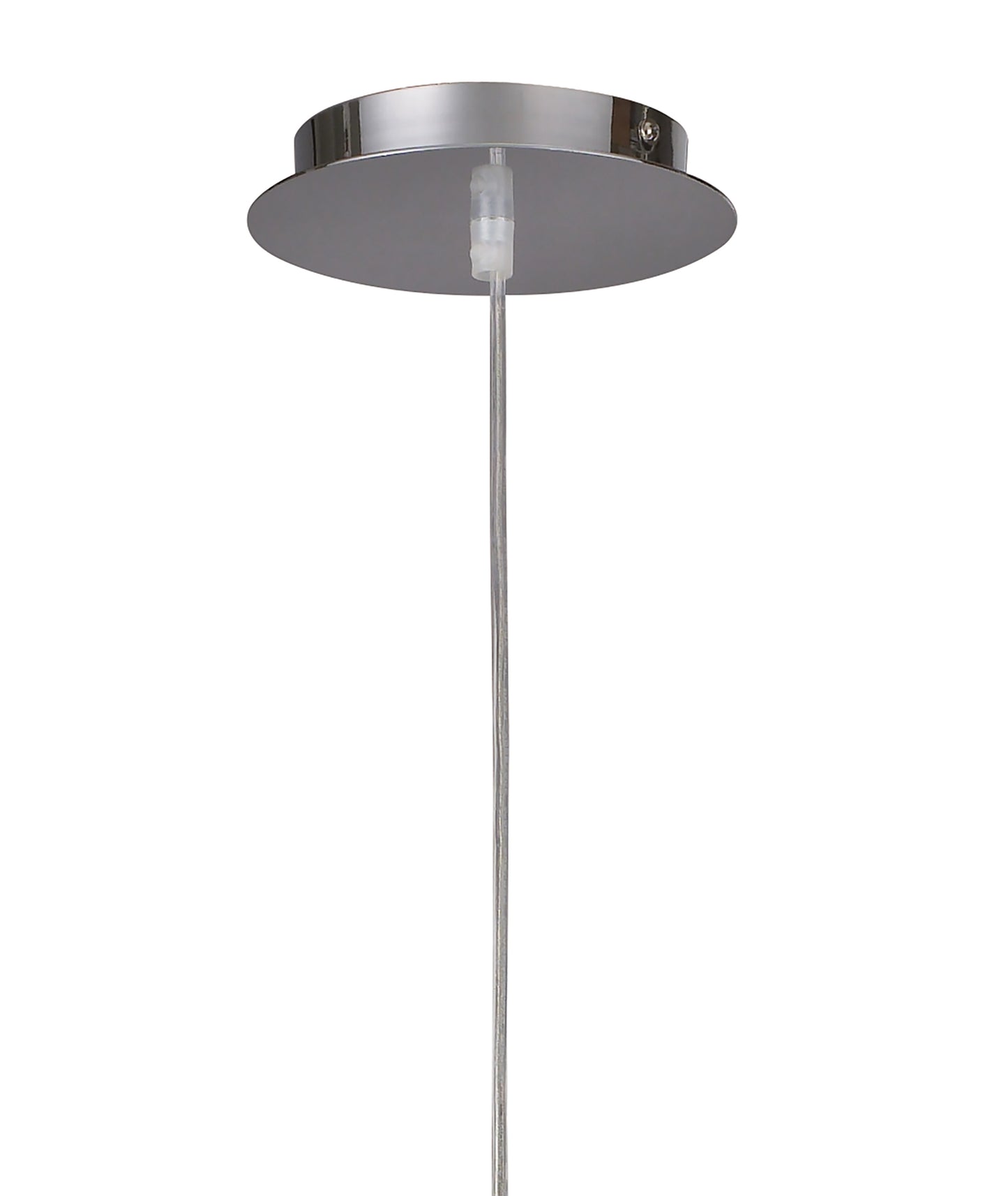 Sintesys Pendant E27 1 Light E27, Polished Chrome/White Acrylic, CFL Lamps INCLUDED by Mantra