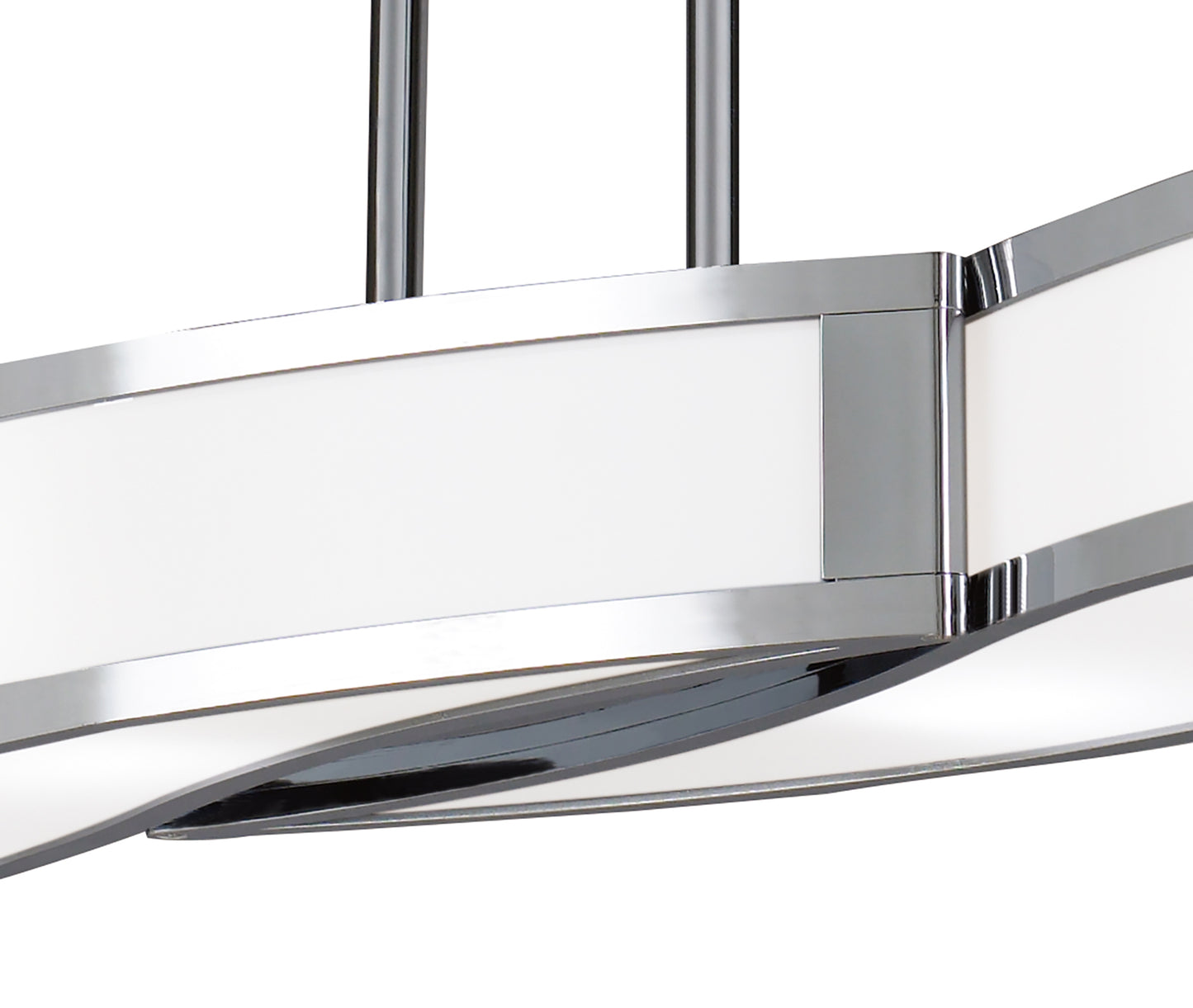 Sintesys Linear Telescopic Convertible To Semi Flush GU10 4 Light Polished Chrome - M8666, CFL Lamps INCLUDED by Mantra