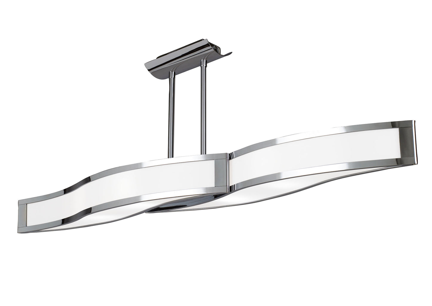 Sintesys Linear Telescopic Convertible To Semi Flush GU10 4 Light Polished Chrome - M8666, CFL Lamps INCLUDED by Mantra