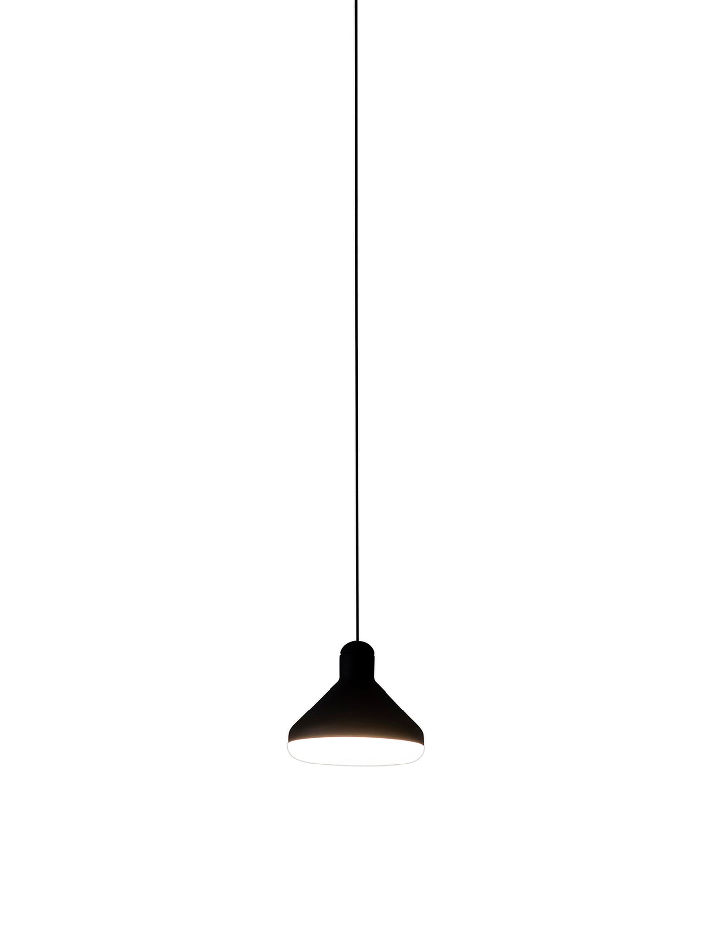 Sirio 1 Light Pendant, 8W LED, 3000K, 590lm, Black, 3yrs Warranty by Mantra