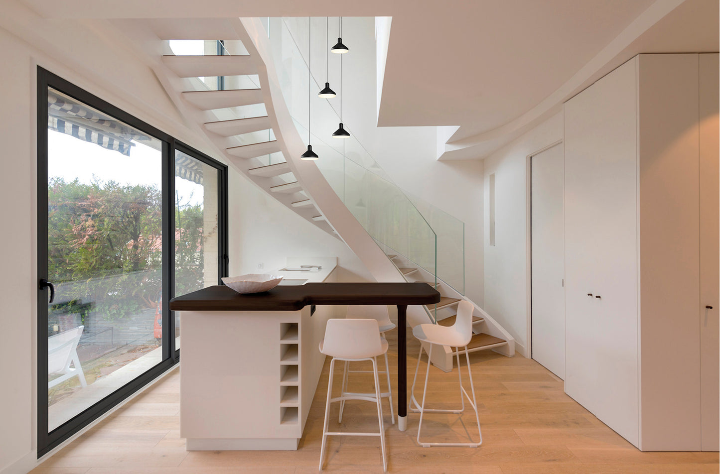 Sirio 3 Light Linear Pendant , 24W LED, 3000K, 1770lm, Black, 3yrs Warranty by Mantra