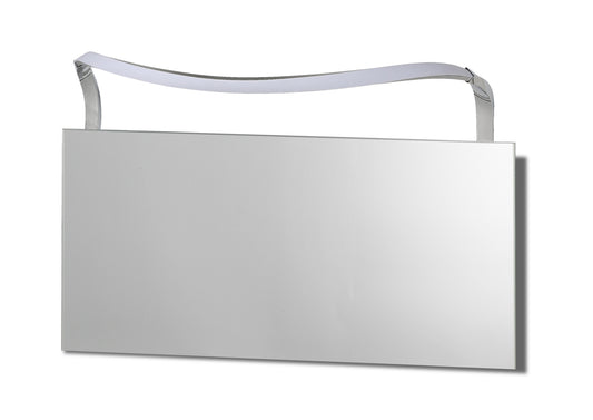 Sisley Wall Lamp 12W LED Big Wave IP44 4000K, 950lm, Silver / Frosted Acrylic / Polished Chrome, 3yrs Warranty by Mantra