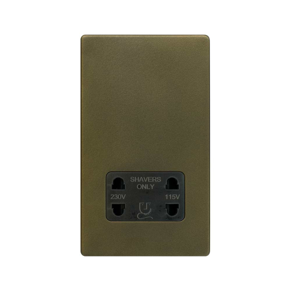 The Eton Collection Bronze Shaver Socket 230/115V Screwless