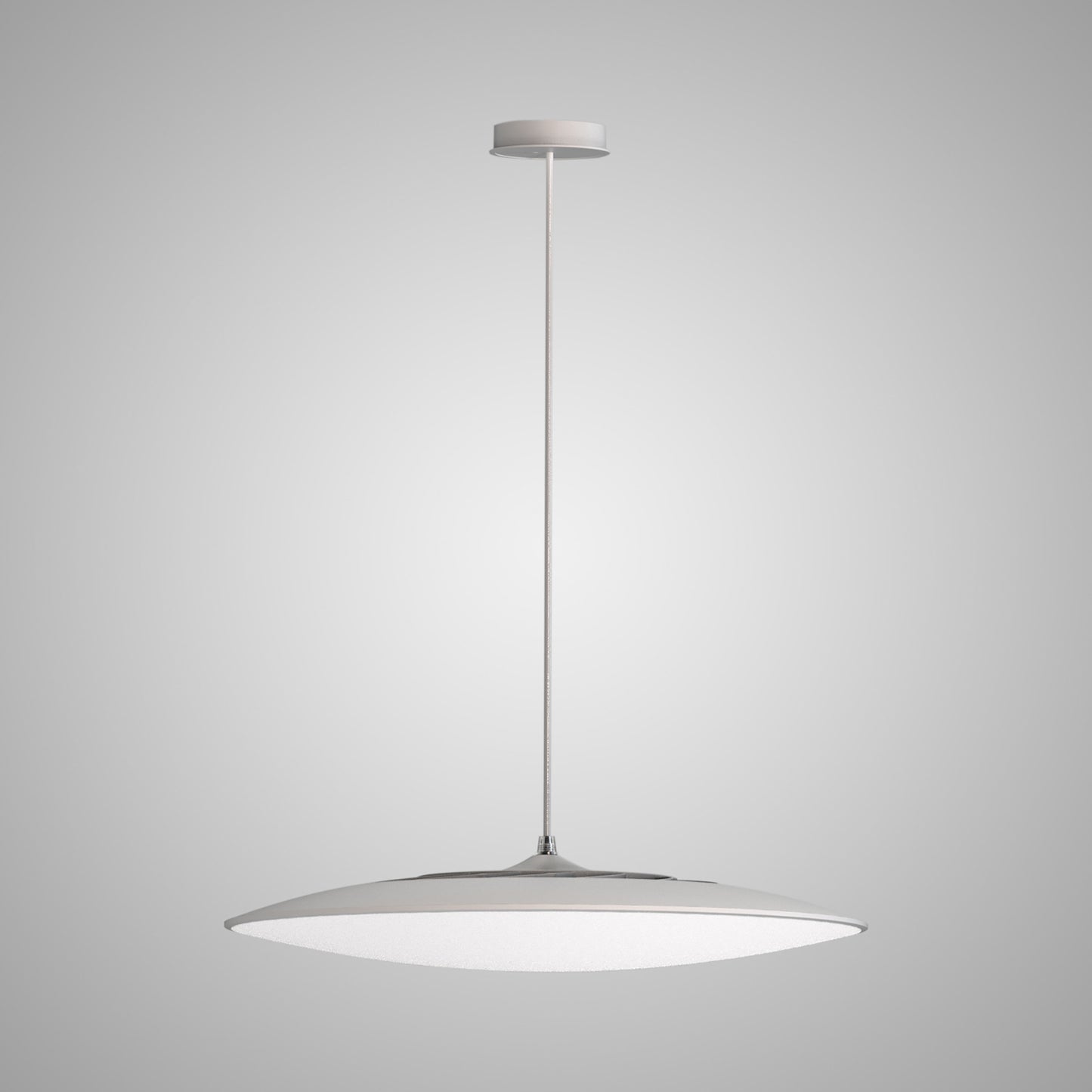 Slim LED Pendant 46cm Round 50W LED, 3000K, 4250lm, White, 3yrs Warranty by Mantra