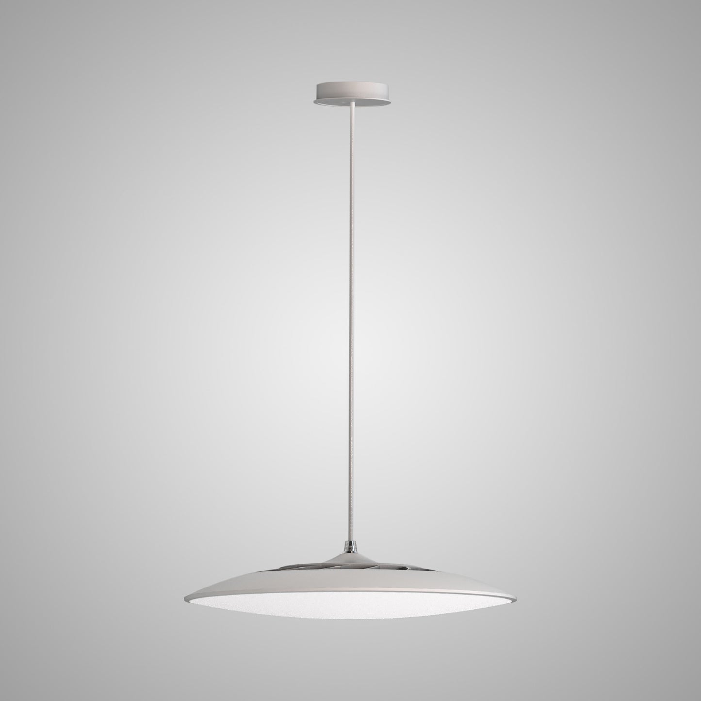 Slim LED Pendant 25cm Round 16W LED, 3000K, 1400lm, White, 3yrs Warranty by Mantra