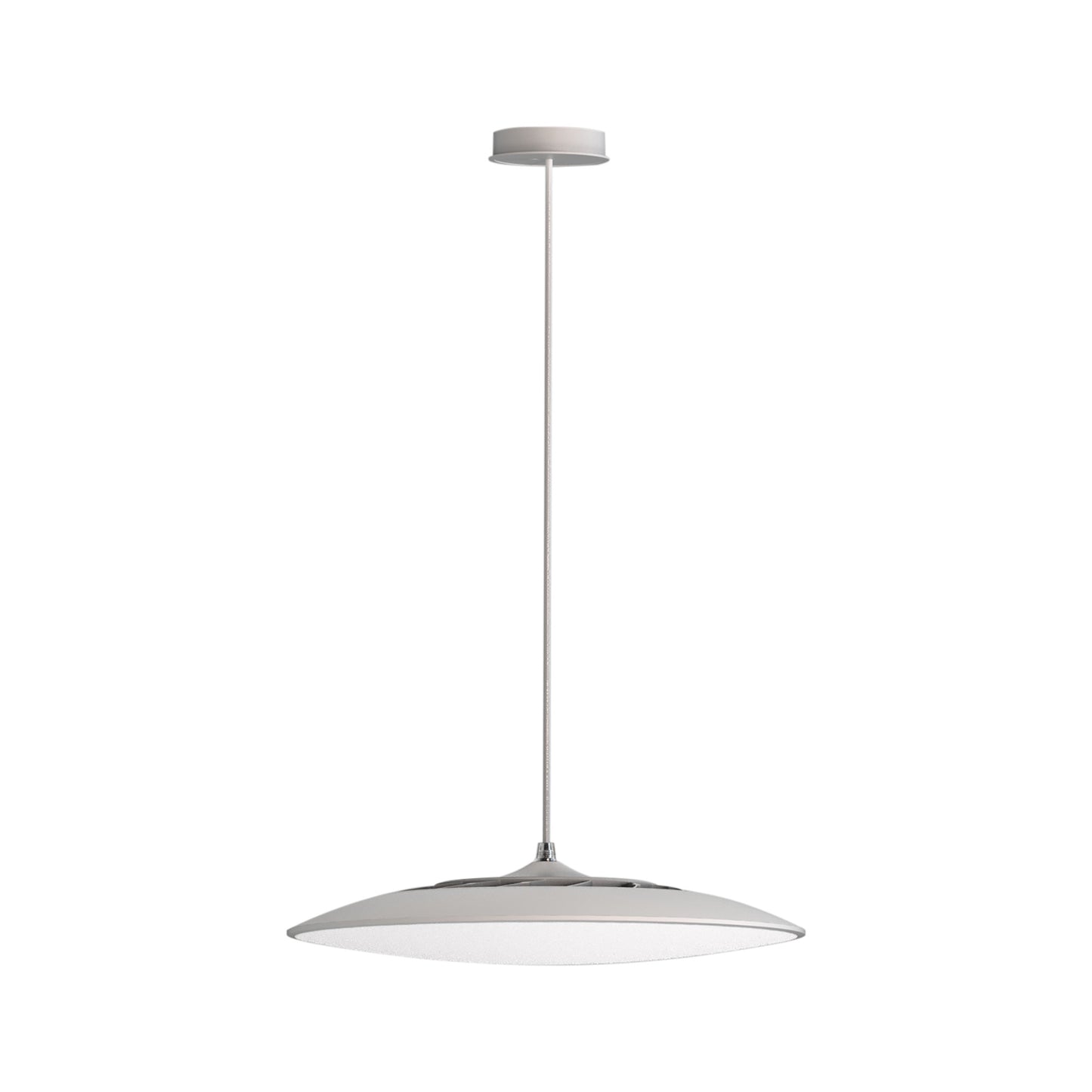 Slim LED Pendant 25cm Round 16W LED, 3000K, 1400lm, White, 3yrs Warranty by Mantra