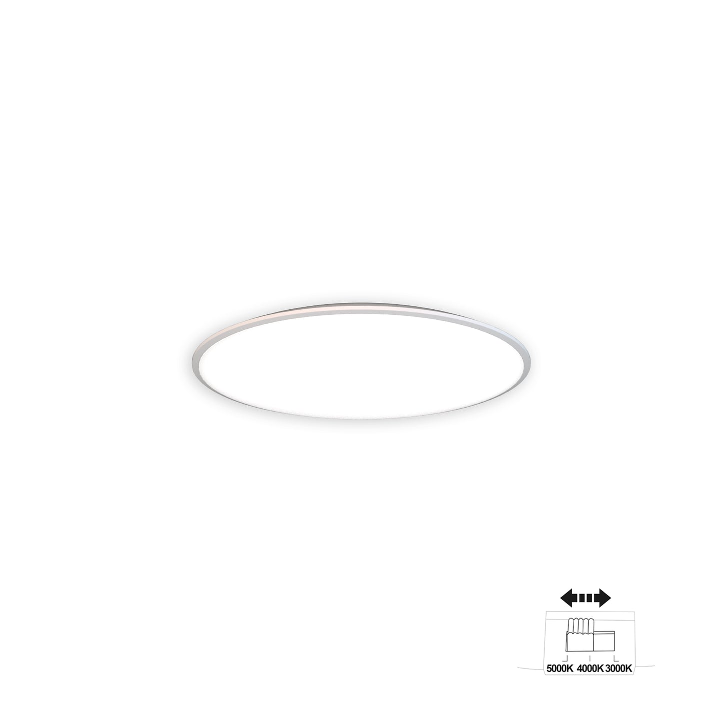 Slim CCT Ceiling 25cm Round, 16W LED, On Board CCT Switch 3000/4000/5000K, 1300lm, White, 3yrs Warranty by Mantra