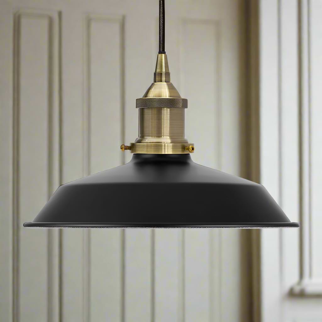 Small Trinity Metal Painted Pendant Light in Matt Black