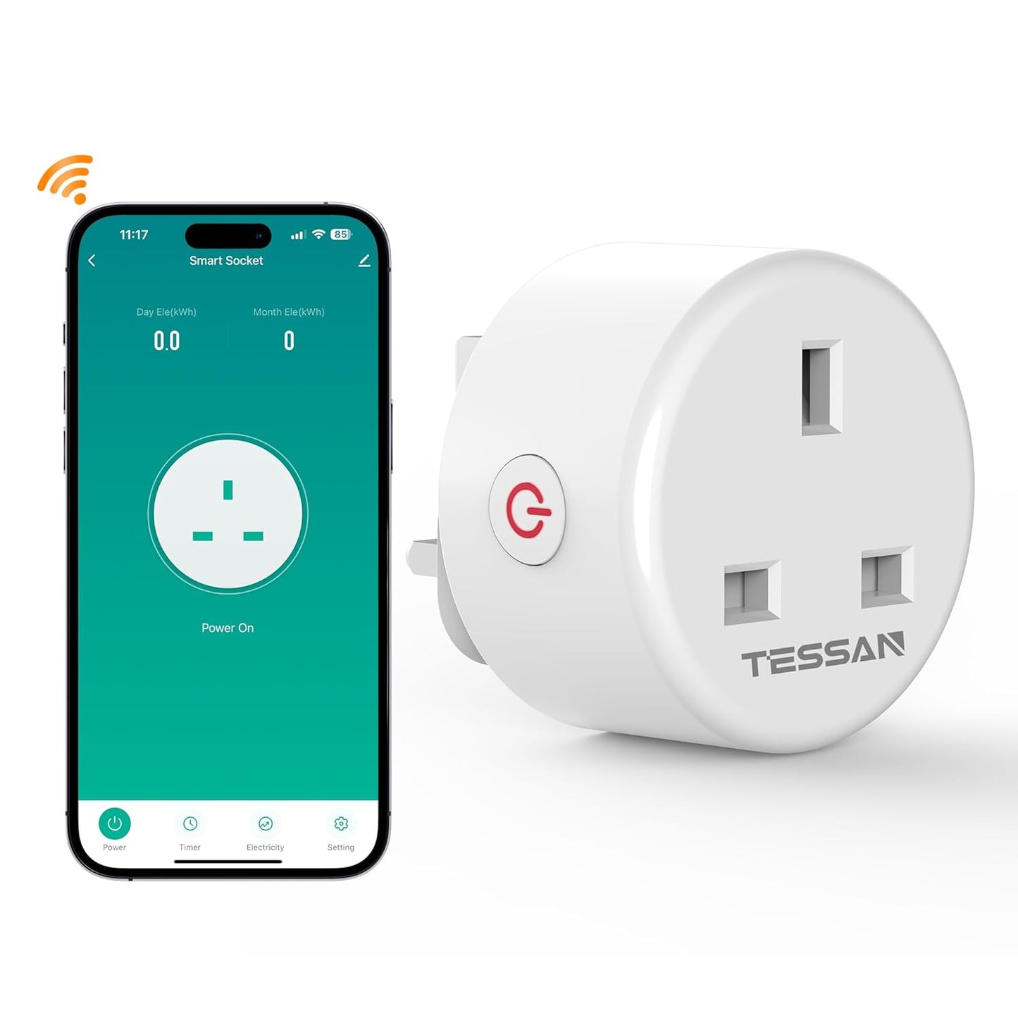 Smart Wifi Plug. No Hub Required. Alexa, Google Assistant, Smart Life Compatible