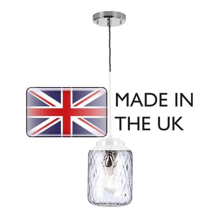 Sola 1 Light Pendant - Polished Nickel, Clear Glass