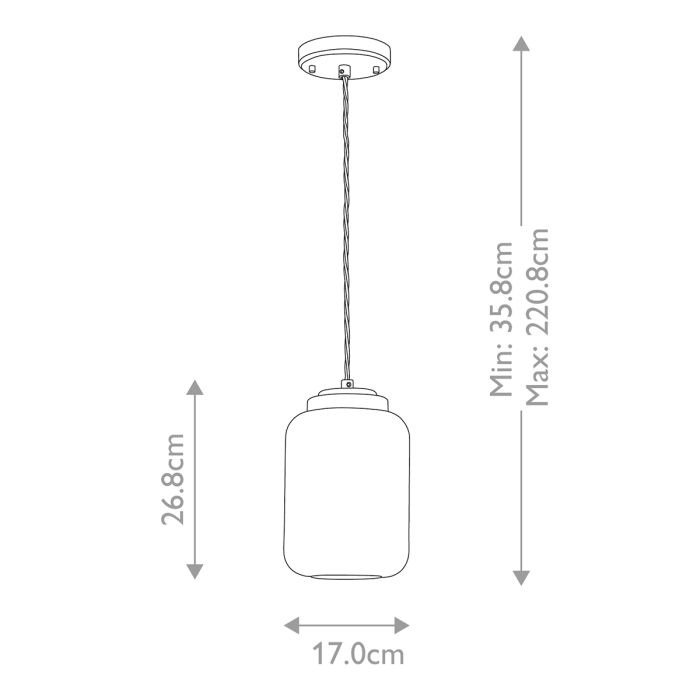 Sola 1 Light Pendant - Polished Nickel, Clear Glass