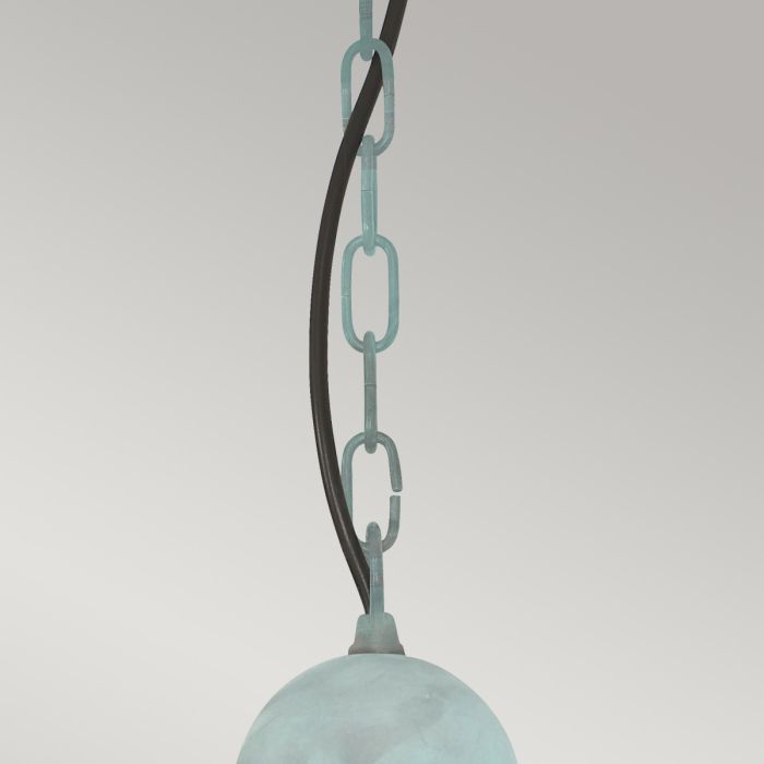 Somerton 1 Light Chain Lantern - Verdigris