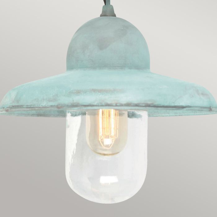 Somerton 1 Light Chain Lantern - Verdigris