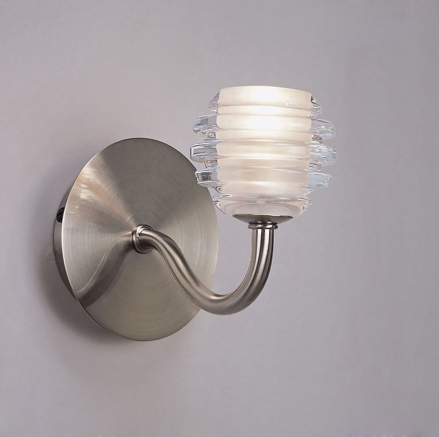 Sphere Wall Lamp Switched 1 Light G9, Satin Nickel by Mantra