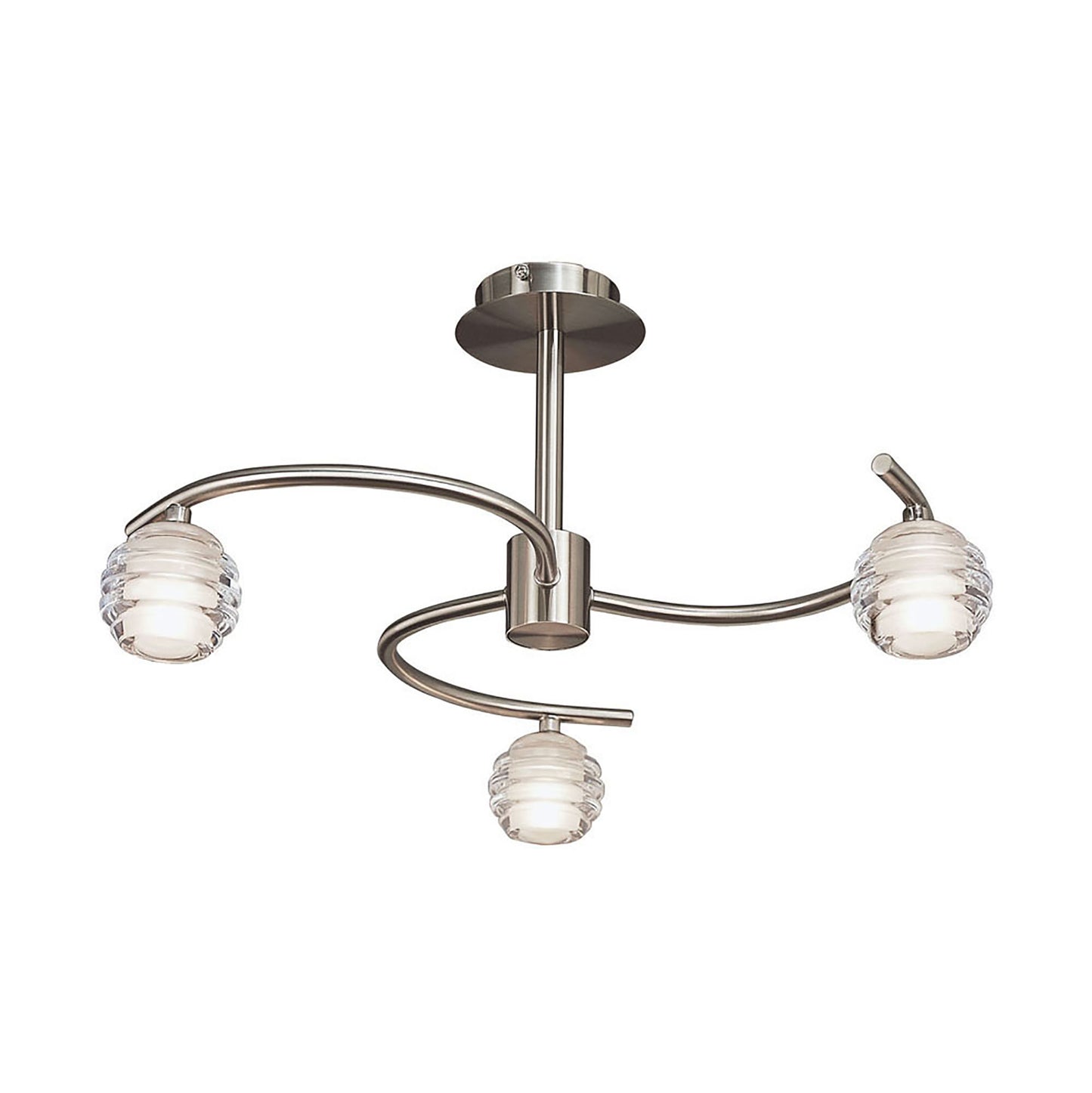 Sphere Semi Flush 3 Light G9, Satin Nickel by Mantra